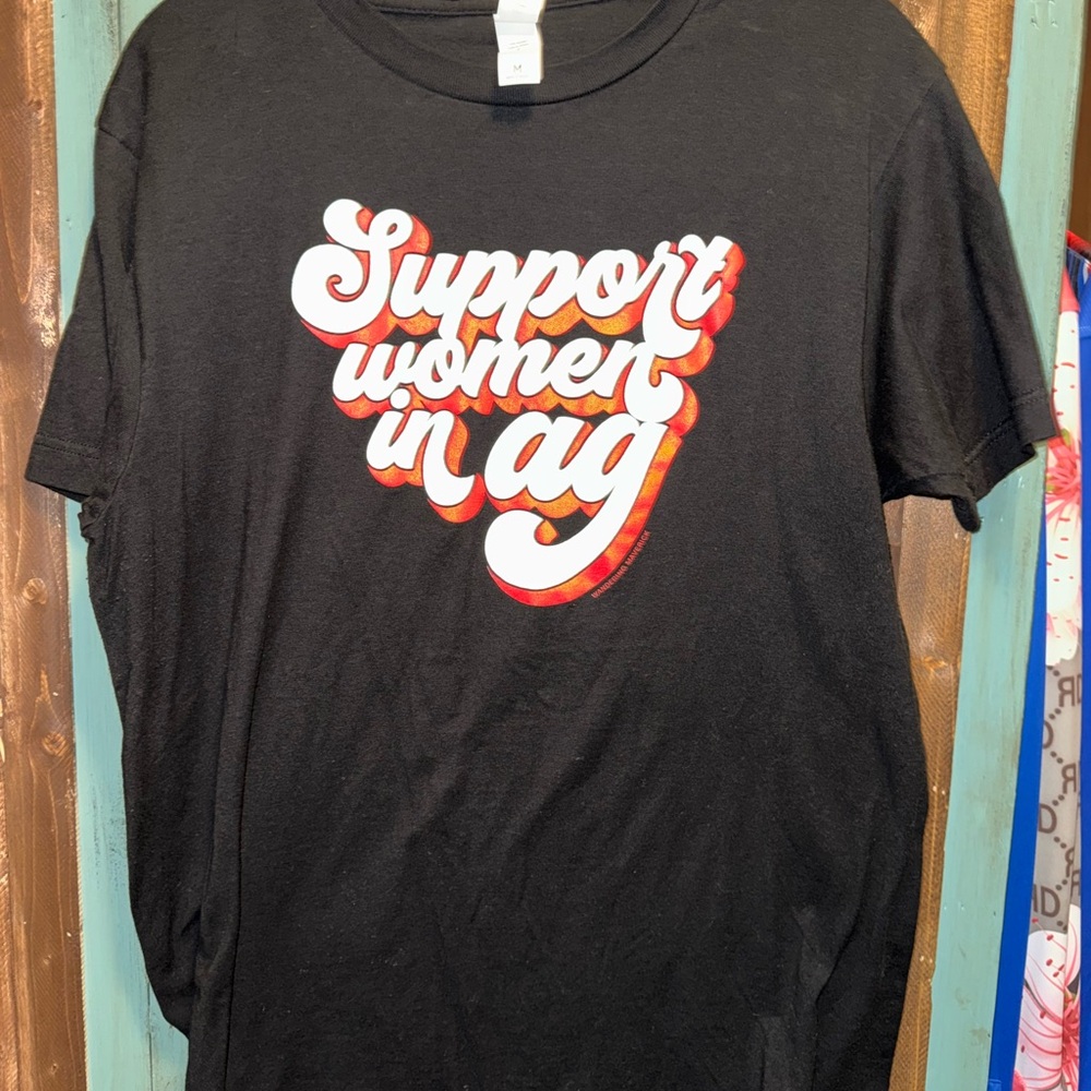 Black Graphic Tee - Support Women in Ag